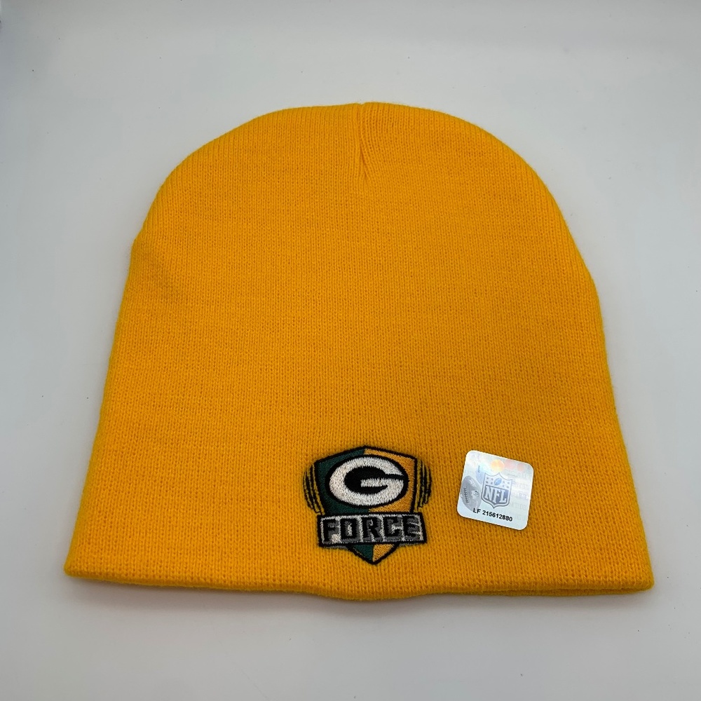 NFL Green Bay Packers Fan Club G Force Acrylic Embroidered Beanie Yellow